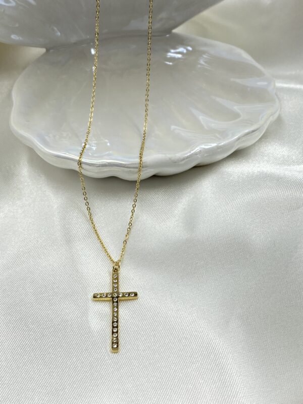 Glam Cross Necklace - Image 3