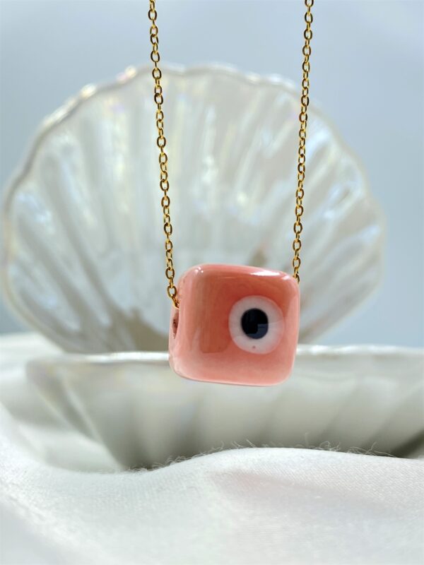 Big Tropical Eye Gold Necklace - Image 3