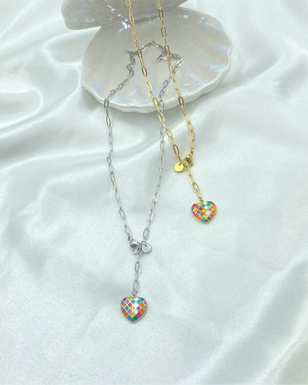 Rainbow Heart Necklace