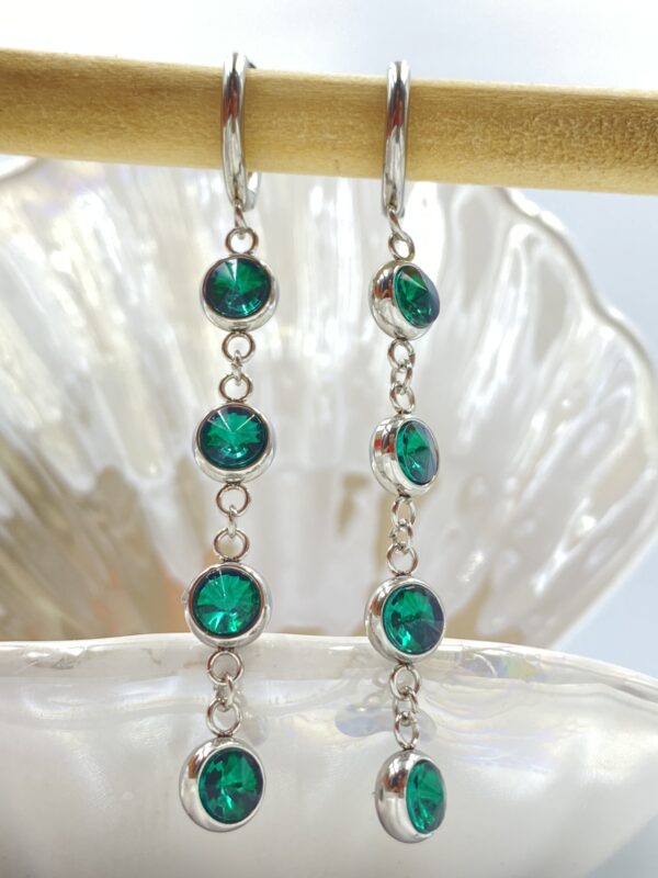 Diamond Rain Silver Earrings - Image 3