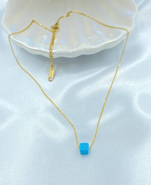 Little Ocean Cube Gold Necklace - Image 2