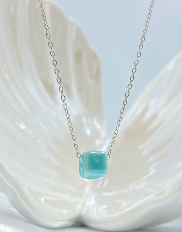 Little Ocean Cube Silver Necklace - Image 5