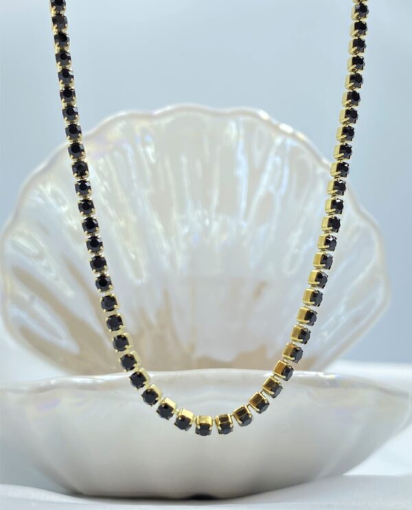 Black Shine Necklace 2mm - Image 3