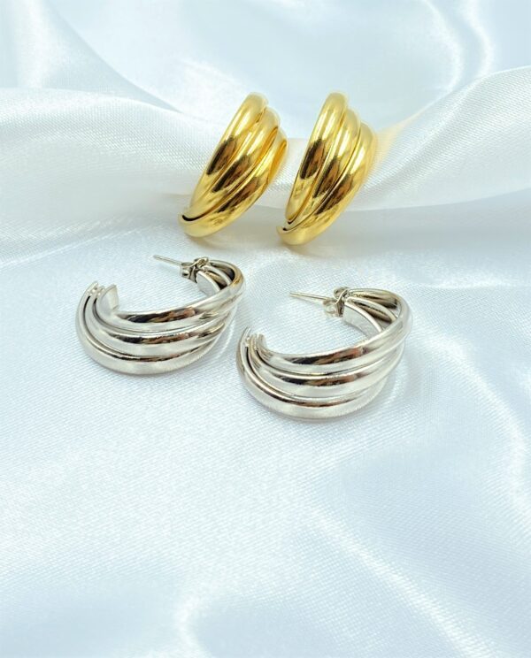 Triple Charm Hoops