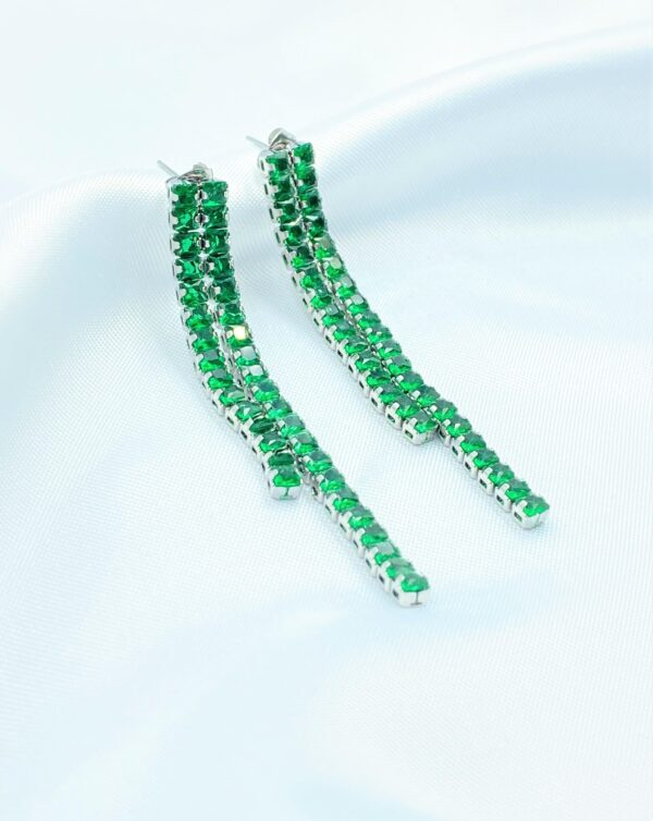 Prom Queen Green Earrings - Image 2