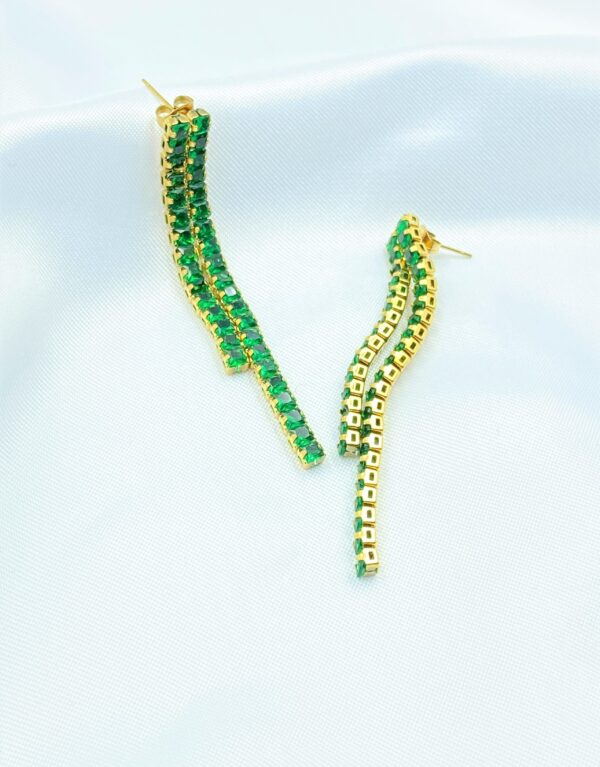 Prom Queen Green Earrings - Image 3