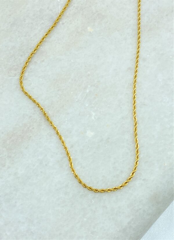 Twisted Chain Necklace 2mm - Image 4