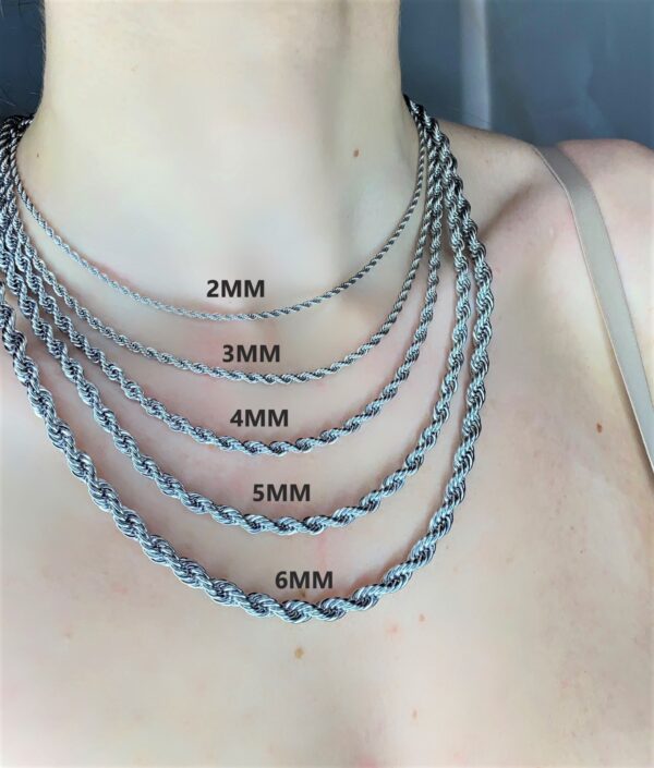 Twisted Chain Necklace 4mm - Image 5