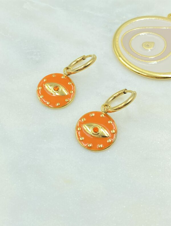 Pumpkin Spice Eye Earrings