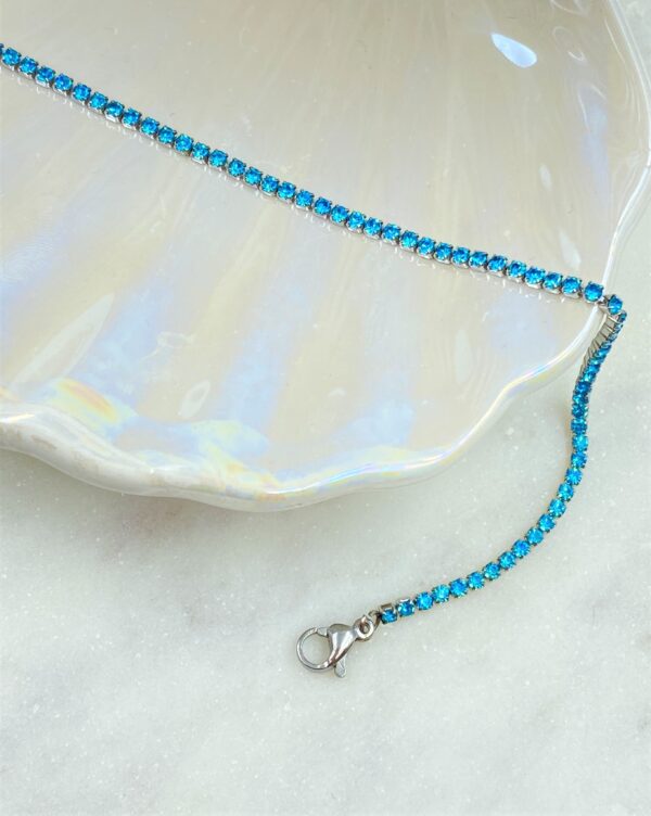 Turquoise Tres Bling Anklet - Image 3