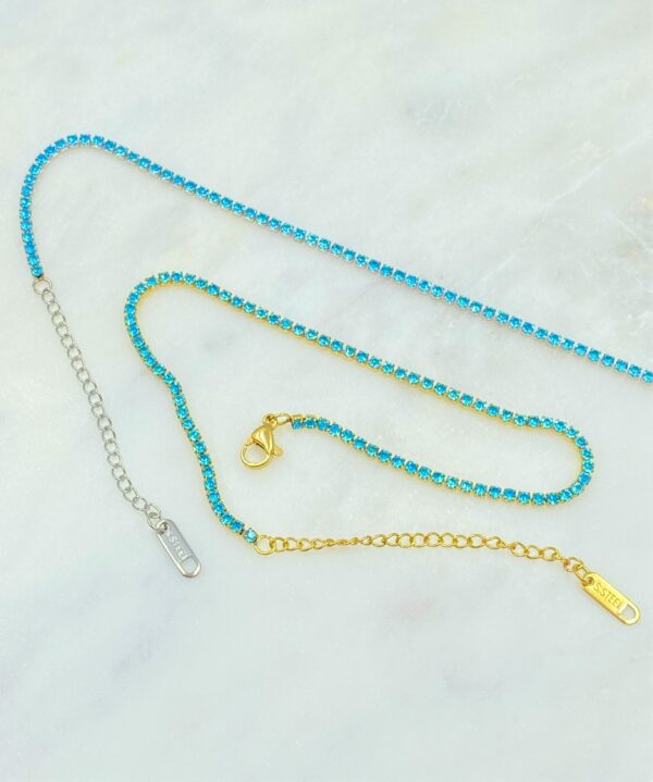 Turquoise Tres Bling Anklet